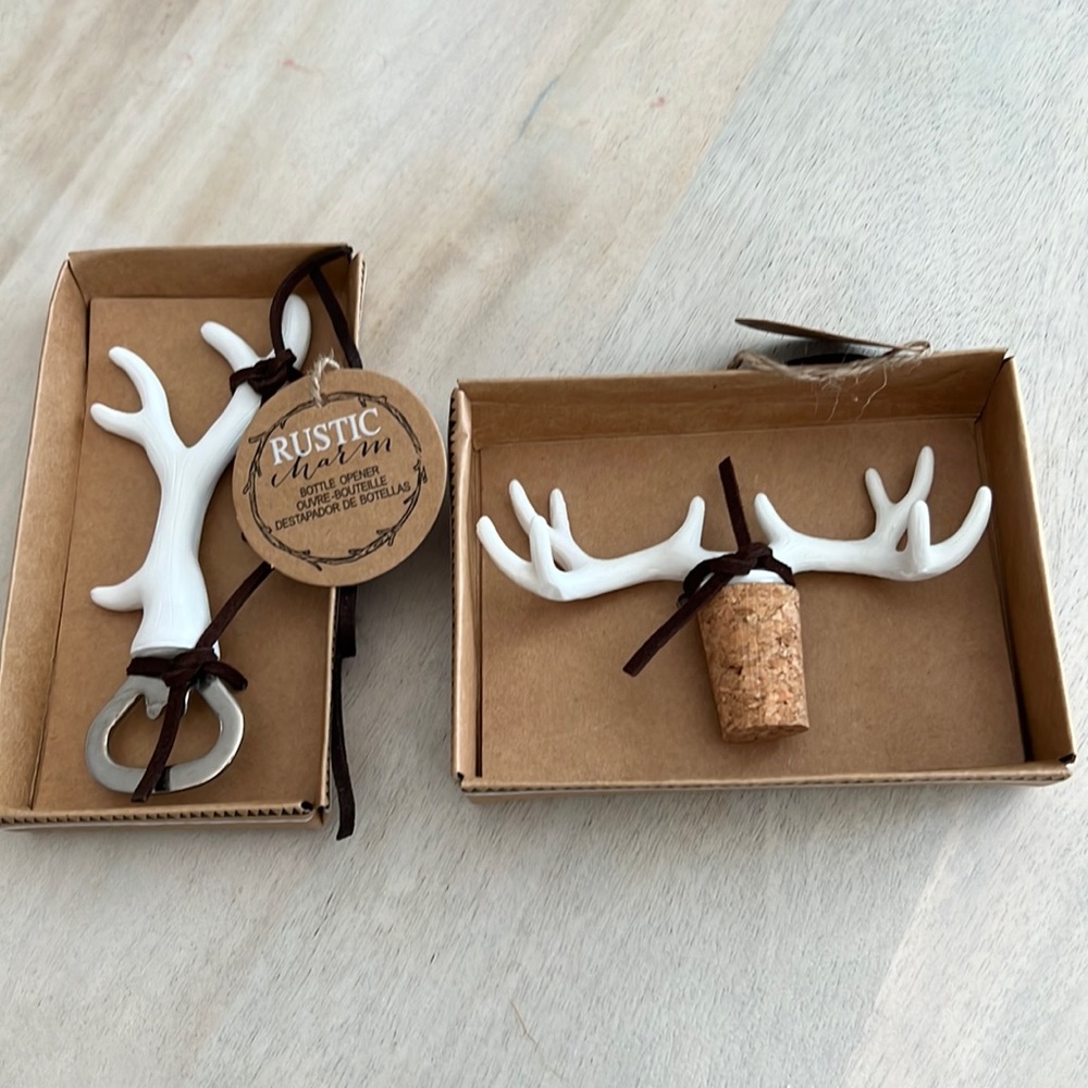 NWT Kate Aspen Rustic Charm Bottle Opener & Bottle Stopper